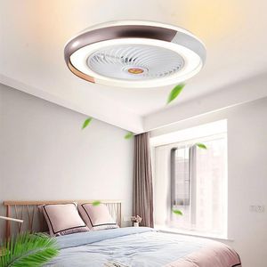 LED Ceiling Fan With Light 50cm Intel ligent Bedroom Ventilator lights Smart APP Remote control home decoration indoor lighting pendant lamp hanglamp
