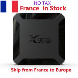 Skicka från Frankrike X96Q TV Box Android 10 OS 2GB RAM 16GB Smart Allwinner H313 Quad Core 1 GB 8GB 4K