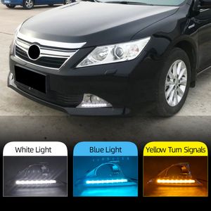 1 SET FÖR TOYOTA CAMRY 2012 2013 2014 med förkromad kåpa bil LED DRL Dagtid Running Light Dimlampa Vänd signal