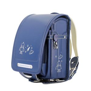 Детская школьная сумка Японский randoseru Детский рюкзак для мультфильма Распечатать детский сад Учебник водонепроницаемый PU Ортопедический рюкзак 211021