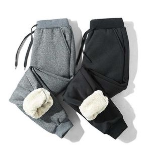 Мужские толстые флисовые термические брюки на открытом воздухе зима теплые повседневные брюки бегуны спортивный пот для панталон гомбр 211119