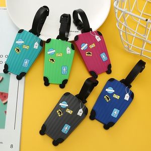 luggage tag plastic private label pvc for Travel Candy Color English Letter Luggage Label Strap Suitcase Name ID Address Tags Tagging Supplies T2I52927