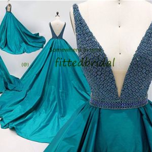 Sirena Royal Blue Seasined Sera Dress Party Dress 2022 Backless Off Shoulder Scollo V Collo PROM ABITO A Arabo Dubai Celebrity Wear Robe de Soiree Vestidos Noche