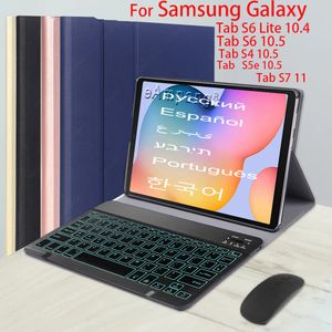 Клавиатура подсветки для подсветки для Samsung Galaxy Tab S6 Lite 10.4 S6 S4 S5E 10,5 S7 11 T875 P615 T865 T835 T725 с беспроводной