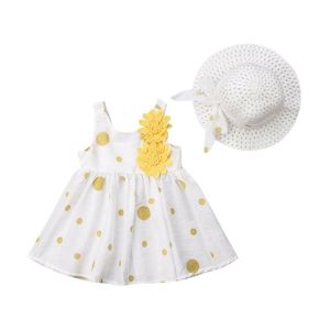 Dresses Girl Born Baby Girl Dress Princess Summer Flower Party Cotton Dot Tutu Sundress