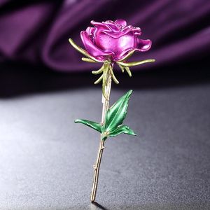 Pins, broscher zlxgirl pris hög ros blomma smycken mode kvinnor bröllop scarf pins tin legering pin brosch bijoux