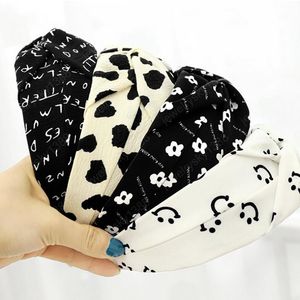 Mode Kvinnor Headband Flower Leopard Hårband Vuxen vid sidan Pläterade huvudbonader Hårtillbehör