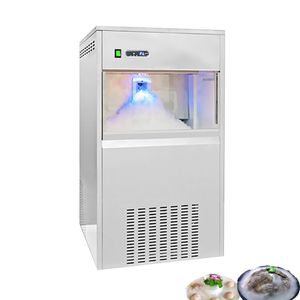 Commercial Snowflake Ice Maker Countertop Stainless Steel Ice Maker Machine Crusher Seafood Restaurant Bar Coffee Shop 315W