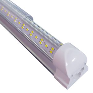 Integrated T8 V-Shaped LED Tube Lights 25PCS 4-8ft Garage Lighting Energy-Saving 36-144W Cooler Door Freezer Lamps AC85-277V