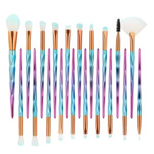 Makeup Brushes Set 20pcs Diamond Fan Powder Foundation Brush Blending Eyeshadow Lip Cosmetic Eye Make Up tool kit