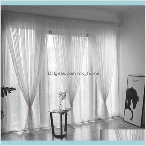 Perde Deco El Malzemeleri Ev Bahçesi Perdeler Avrupa Katı Beyaz İplik Pencere Tül Oturma Odası için Tül Perdeler Mutfak Modern Tedaviler