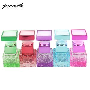 Atacado 50 pcs Cubo de Água Transparente Vidro Cosmético Perfume Bottle BLPP-47