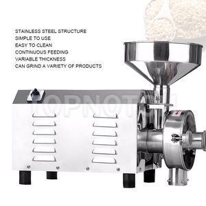 Commercial Grain Flour Mill Grinding Machine Small Rice Herb Spice Chilli Powder Grinder Milling Maker