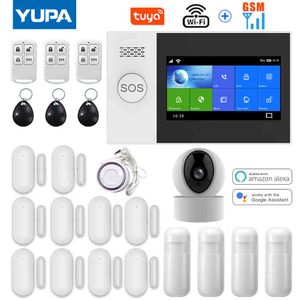 Wholesale smart camera security for sale - Group buy TUYA PG Wifi GSM Home Security System App Remote Control Window Sensor With P IP Camera Smart Alarm Kits