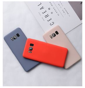 サムスンギャラクシーS7エッジS8 S9 Plus S10 5G S10Eのためのオリジナルの液体シリコンケース