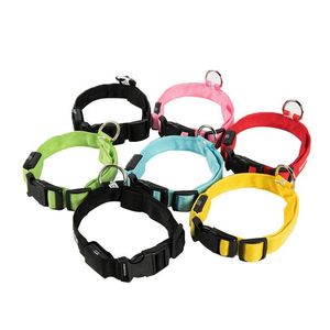 2021 Nylon LED Haustier Hund Kragen Nacht Sicherheit Blinkende Glow In The Dark Hund Leine Leuchtende Fluoreszierende Halsbänder Pet Liefert