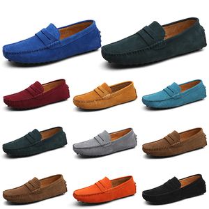 Högkvalitativa icke-märker män Casual Shoes Espadrilles Triple Black Vit Brun Vin Röd Navy Khaki Mens Sneakers Outdoor Jogging Walking 39-47