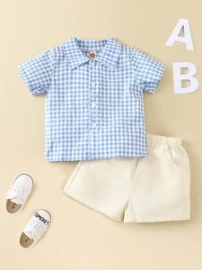 Baby Gingham impressão Shorts ela