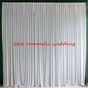 Branco puro cortinas de seda pano cortinas painéis penduradas cortinas foto pano de fundo festa de casamento eventos diy decoração têxteis y200421