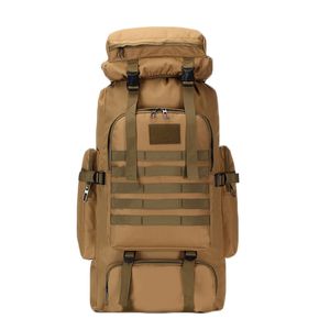 Verstellbare wasserdichte Wandertasche, großes Fassungsvermögen, Outdoor-Molle-System, Reisen, Wandern, 80 l, taktischer Militärrucksack