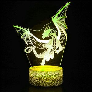 Luzes noite animal filme anime anime para dinossauro lâmpada de cabeceira pequena lâmpada casa quarto d toque modelo colorido