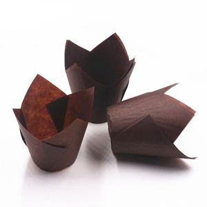 Enkel Solid Paper Cupcake Liner För Bröllop Muffin Wraps Patty Fodral Cup Cake Liner Party Supplies DH5878