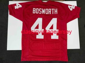 Mężczyźni Kobiety Młodzież Brian Bosworth Jersey Sewn Red College Jersey zszyta zwyczaj dowolny numer nazwy piłkarski