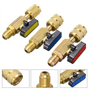 3 قطعة / المجموعة النحاس r410a التبريد مستقيم الكرة s ac شحن خراطيم النحاس 1/4 