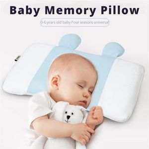 Slow Rebound Foam Memory Pillow Baby Born Head Shaping Förhindra Flat Head Neck Care Kuddar i sängkläder Cervical Health Gift 211025