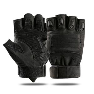 Utomhussporter Taktiska Fingerless Gloves Militär Airsoft Handskar för att skjuta Cykling Rubber Knuckle Touchscreen