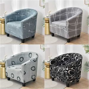 Elastic Geometric Spandex Sofa Cover Relax Stretch Single Seat Club Couch Slipcover for Living Room Armchair Protector Cover 211102