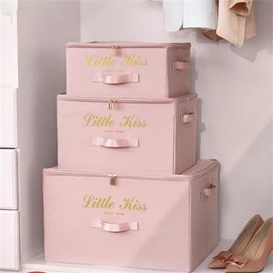 Foldable Storage Box Clothing Quilt Organizer Fabric Caja Organizadora Clothes Container Closet Home Large Capacity 210922