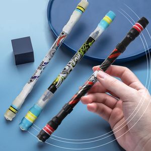 BallPoint Pennor Penspinning Pen Roterande Rolig Kawaii Stationery för att skriva Toy Black Creative Handles School Supplies