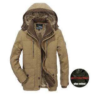 Designer 6XL Mit Kapuze Winter Jacke Männer Windjacke Dicke Fleece Warme Herren Parkas Militär Hut Abnehmbare Mäntel Männlich Jaqueta M