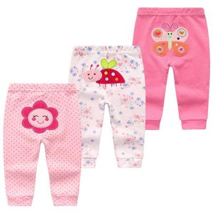 3 sztuk / partia Cartoon Print Spodnie dla niemowląt Bawełniane Legginsy Legginsy Jesień Toddler Boy Girl Spodnie Urodzony Niemowlę Odzież 3 6 9 12 18 24m 211028 \ t