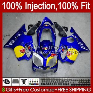 Motorcykel OEM Fairings för Honda CBR 600 F4 FS CC 600F4 CBR600F4 GUL RED 1999 2000 Bodywork 54NO.89 CBR600FS 600CC 1999-2000 CBR600 F4 99 00 Injektionsformkropp