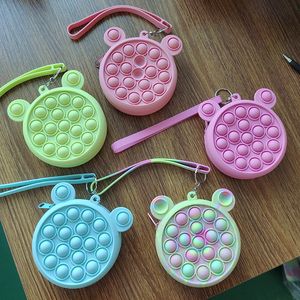 Fidget leksaker för barn antistress tecknad mynt handväska leksak vuxen anti stress squeeze girls squishy gåva