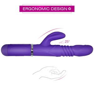 HOT 36 Plus 6 -lägen Silikon kaninvibrator 360 grader roterande och tryckande g spot dildo vibrator vuxna sexleksaker för kvinnor