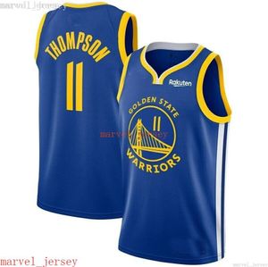 Personalizado Costume Klay Thompson Patrocinador Patrocinador Logo Swingman Jersey XS-6XL Mens Mens Retrocedores Basquetebol Jerseys Homens Baratos Mulheres Juventude