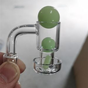 Abito 20mmOD Flat Top Terp Slurper Fumatore Quarzo Banger Con bagliore nel dar Pillola/Vetro Marmo Perle di rubino 90 Chiodi per Bong d'acqua Dab Rigs