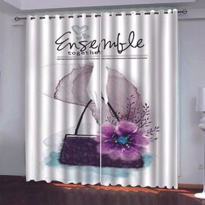 2021寝室の抽象的なカーテン3D絵の高級カーテンリビングルームTiger Butterfly Blackoutカーテン