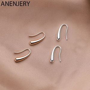 Personality Water Drop Silver Rose Gold Earrings Silver Color Small Cute Earring For Women Girl Gifts S-E1160