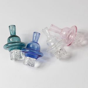 Colorful glass carb cap cyclone spinning for flat top quartz banger nails glass water pipe dab oil rig smoke accessory