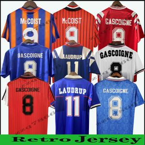 1997 Retro Gascoigne Futebol Campeões Camisa de Futebol 87 89 90 92 94 95 99 01 02 03 kent laudrup McCoist uniformes clássicos