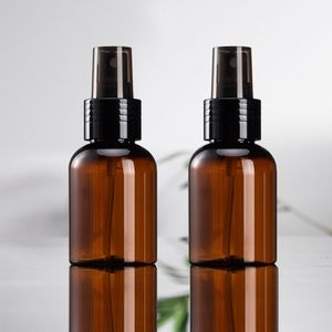 Garrafas de pulverização vazias de plástico mão Sanitizer Lotion Garrafa Portátil Portátil Brown Recipientes Cosméticos Perfume Sprays Frascos BH5289 TYJ