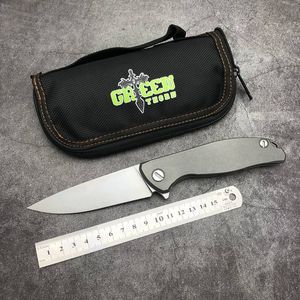 Shirogorov F95 Green Thorn折りたたみナイフオーストリアK110ブレードTC4チタンハンドルEDCツール狩猟キャンプ屋外の軍事戦術ギヤ防御ポケットナイフ