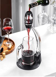 ECO Przyjazny Deluxe Wine Aerator Bar Narzędzia Wieża Zestaw Czerwone Wino Szkło Akcesoria Szybki Magiczny Decankter z Pudełko Kryształowe Akrylowe Hurtownie