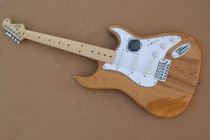 Flyoung St Single Swing Electric Guitar White Wax Log Color Rosewood oder Ahorn Griffbrett kann nach Bedarf geändert werden