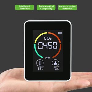 Gas Analyzers Air Monitor CO2 Carbon Dioxide Detector Greenhouse Warehouse Quality Temperature Humidity Fast Measurement Meter
