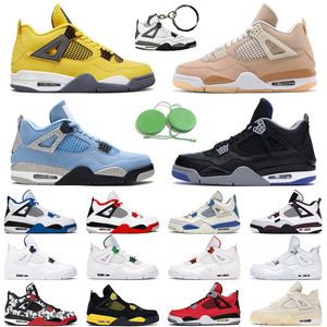 Men basketball shoes 4s 4 guava ice fire red black cat white cement cool grey men trainer sports sneakers